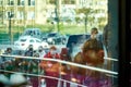 Kiev, Ukraine, 04.08.2020: a queue of people wearing medical masks at the entrance to Silpo store. Everyone washes their hands