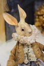 KIEV, Ukraine - September 06 ,2020: Author`s doll made in the technique of realism. March Hare, fairy tale character Royalty Free Stock Photo