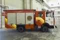 Kiev, Ukraine - September 22, 2015: A new fire engine in the specialized exhibition 