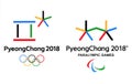 Official logos of the 2018 Winter Olympic Games in PyeongChang