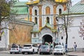 Kiev, Ukraine - 2 September 2017: Parked cars on the street of the old city of Kiev Royalty Free Stock Photo