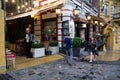 Kiev, Ukraine - September 09, 2018: Peoples walk in the evening on Andrew`s Descent Street