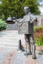 KIEV, UKRAINE - SEPTEMBER 23, 2016: sculpture of organ grinder near puppet theater