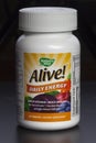 KIEV, UKRAINE - September 24, 2019: VITAMINS ALIVE AFTER 50, ENERGY 50+, MULTI-VITAMIN. Formula with lots of elements and minerals
