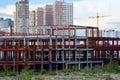 Abandoned construction site of commercial center in Kiev