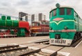 KIEV, UKRAINE : TE3 diesel locomotive in Kiev Museum of historic