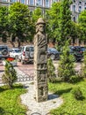 Kiev. The Zbruch idol is a famous and mysterious monument of pagan Russia. Ukraine.