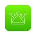Kievan rus crown icon green vector