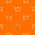 Kievan rus crown pattern vector orange