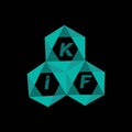 KIF creative minimalist letter logo. KIF unique vector initials alphabet letter logo designKIF creative minimalist letter logo. Royalty Free Stock Photo