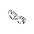kig girl glasses frame isometric icon vector illustration