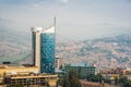 Kigali, Rwanda - September 21, 2018: Kigali City Tower isolated