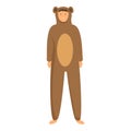Kigurumi bear icon cartoon vector. Young costume