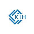 KIH letter logo design on white background. KIH creative circle letter logo concept Royalty Free Stock Photo