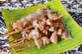 Kikil satay, satay-shaped food from the skin of an animal