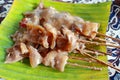 Kikil satay, satay-shaped food from the skin of an animal