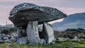 The Kilclooney Dolmen between Ardara and Portnoo in County Donegal - Ireland