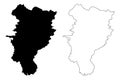 Kildare County Council Republic of Ireland, Counties of Ireland map vector illustration, scribble sketch Kildare map