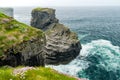 Kilkee Cliffs, situated at the Loop Head Peninsula, part of a dramatic stretch of Irish west coastline, county Clare, Ireland Royalty Free Stock Photo