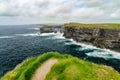 Kilkee Cliffs, situated at the Loop Head Peninsula, part of a dramatic stretch of Irish west coastline, county Clare, Ireland Royalty Free Stock Photo