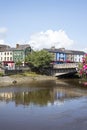 Kilkenny town and bridge in reflection