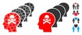 Kill All Humans Mosaic Icon of Circles