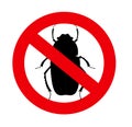 Kill Beetle Insects Vector Sign Royalty Free Stock Photo