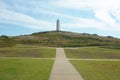 Kill Devil Hill was the sand dune where the Wright Brothers first practiced their takeoffs on a wood rail Royalty Free Stock Photo