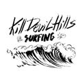 Kill Devil Hills Surfing Lettering brush ink sketch handdrawn serigraphy print