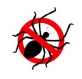 Kill Poisonous Spiders Vector Sign Royalty Free Stock Photo