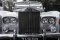 Killarney, Ireland 22.10.2021: The emblem of Rolls-Royce, Spirit of Ecstasy,Black and White, Wedding luxury clasical car