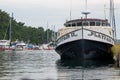 Killarney, Ontario - August 8, 2021: The Playfair fishing vessel moored in the channel in Killarney, Ontario