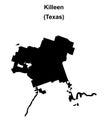 Killeen outline map Royalty Free Stock Photo