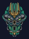 Killer Robot Head Custom Illustration