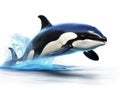 Ai Generated illustration Wildlife Concept of Killer Whale Royalty Free Stock Photo