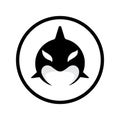 killer whale orca logo vector Royalty Free Stock Photo