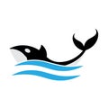 killer whale orca logo vector Royalty Free Stock Photo