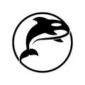 killer whale orca logo vector Royalty Free Stock Photo