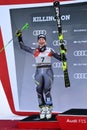 Ragnhild Mowinckel of Norway takes 2nd place, during the Audi FIS Alpine Ski World Cup Women`s Giant Slalom Royalty Free Stock Photo