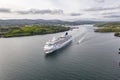 Killybegs, Ireland - May 16 2023: The Norwegian Star leaving after visiting Killybegs