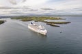 Killybegs, Ireland - May 16 2023: The Norwegian Star leaving after visiting Killybegs