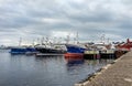 Killybegs, Ireland - Obtober 13 2021 : Fishing vessels moored at the harbour Royalty Free Stock Photo