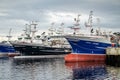 Killybegs, Ireland - Obtober 13 2021 : Fishing vessels moored at the harbour Royalty Free Stock Photo