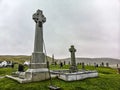Kilmuir, Scotland - October 25 2019 : The grave of Flora MacDonald is located on Kilmuir cemetry on the Isle of Skye