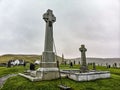 Kilmuir, Scotland - October 25 2019 : The grave of Flora MacDonald is located on Kilmuir cemetry on the Isle of Skye