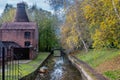 Kiln Tower with Canal at Coalport China Museum Shropshire UK