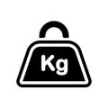 Kilo icon vector isolated on white background, Kilo sign , warning symbol Royalty Free Stock Photo