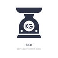 kilo icon on white background. Simple element illustration from General concept