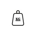 Kilogram weight icon. KG weight sign. Vector illustration. stock image.