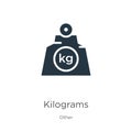 Kilograms icon vector. Trendy flat kilograms icon from other collection isolated on white background. Vector illustration can be